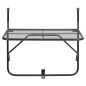 vidaXL Tavolo da Balcone Nero 60x40 cm in Acciaio vidaXL Tavolo da Balcone Nero 60x40 cm in Acciaio