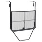 vidaXL Tavolo da Balcone Nero 60x40 cm in Acciaio vidaXL Tavolo da Balcone Nero 60x40 cm in Acciaio