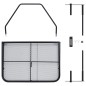 vidaXL Tavolo da Balcone Nero 60x40 cm in Acciaio vidaXL Tavolo da Balcone Nero 60x40 cm in Acciaio