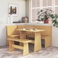 vidaXL Panca Angolare REINE 151 cm in Legno di Pino Marrone ambra vidaXL Panca Angolare REINE 151 cm in Legno di Pino Marrone ambra