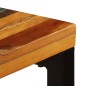 vidaXL Tavolo da Pranzo 115x55x76 cm Legno Massello Recupero e Acciaio vidaXL Tavolo da Pranzo 115x55x76 cm Legno Massello Recupero e Acciaio