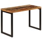 vidaXL Tavolo da Pranzo 115x55x76 cm Legno Massello Recupero e Acciaio vidaXL Tavolo da Pranzo 115x55x76 cm Legno Massello Recupero e Acciaio