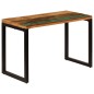 vidaXL Tavolo da Pranzo 115x55x76 cm Legno Massello Recupero e Acciaio vidaXL Tavolo da Pranzo 115x55x76 cm Legno Massello Recupero e Acciaio