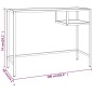 vidaXL Scrivania per Computer Marmo Nero 100x36x74 cm Vetro Temperato