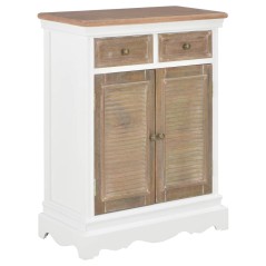 vidaXL Credenza Bianca 60x30x80 cm in Legno Massello
