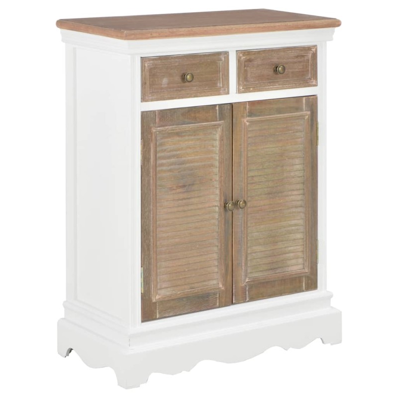 vidaXL Credenza Bianca 60x30x80 cm in Legno Massello vidaXL Credenza Bianca 60x30x80 cm in Legno Massello