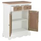 vidaXL Credenza Bianca 60x30x80 cm in Legno Massello vidaXL Credenza Bianca 60x30x80 cm in Legno Massello