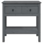 Tavolo Consolle Grigio 75x35x75 cm in Legno Massello di Pino Tavolo Consolle Grigio 75x35x75 cm in Legno Massello di Pino