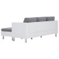 vidaXL Divano a 3 Posti con Cuscini Bianco in Similpelle vidaXL Divano a 3 Posti con Cuscini Bianco in Similpelle