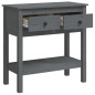 Tavolo Consolle Grigio 75x35x75 cm in Legno Massello di Pino Tavolo Consolle Grigio 75x35x75 cm in Legno Massello di Pino