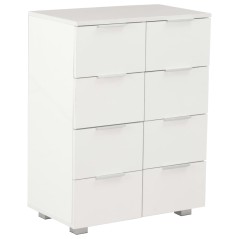 vidaXL Credenza Bianco Lucido 60x35x80 cm in Legno Multistrato