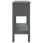 Tavolo Consolle Grigio 75x35x75 cm in Legno Massello di Pino Tavolo Consolle Grigio 75x35x75 cm in Legno Massello di Pino