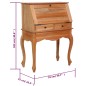 vidaXL Scrittoio 78x42x103 cm in Legno Massello di Mogano