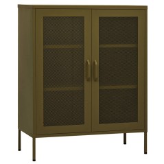 vidaXL Armadietto Verde Oliva 80x35x101,5 cm in Acciaio