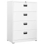 vidaXL Armadio Classificatore Bianco 90x46x134 cm in Acciaio vidaXL Armadio Classificatore Bianco 90x46x134 cm in Acciaio