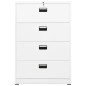 vidaXL Armadio Classificatore Bianco 90x46x134 cm in Acciaio vidaXL Armadio Classificatore Bianco 90x46x134 cm in Acciaio