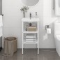 vidaXL Struttura per Lavabo da Bagno Bianca 40x38x83 cm in Ferro