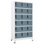vidaXL Armadietto con Chiave Grigio Chiaro e Scuro 90x40x180cm Acciaio vidaXL Armadietto con Chiave Grigio Chiaro e Scuro 90x40x180cm Acciaio