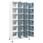 vidaXL Armadietto con Chiave Grigio Chiaro e Scuro 90x40x180cm Acciaio vidaXL Armadietto con Chiave Grigio Chiaro e Scuro 90x40x180cm Acciaio
