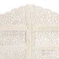 vidaXL Divisorio 4 Pannelli Intagliato Bianco 160x165cm Mango Massello vidaXL Divisorio 4 Pannelli Intagliato Bianco 160x165cm Mango Massello