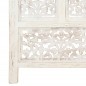 vidaXL Divisorio 4 Pannelli Intagliato Bianco 160x165cm Mango Massello vidaXL Divisorio 4 Pannelli Intagliato Bianco 160x165cm Mango Massello