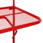 vidaXL Tavolo da Balcone Rosso 60x40 cm in Acciaio vidaXL Tavolo da Balcone Rosso 60x40 cm in Acciaio