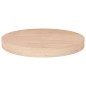 vidaXL Piano Tavolo Rotondo Ø40x4 cm Massello di Rovere Non Trattato