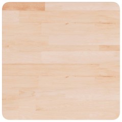 vidaXL Piano Tavolo Quadrato 50x50x2,5 cm Massello Rovere Non Trattato