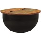 vidaXL Tavolino da Salotto Nero 50x27 cm in Legno Massello di Recupero vidaXL Tavolino da Salotto Nero 50x27 cm in Legno Massello di Recupero