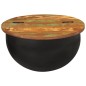 vidaXL Tavolino da Salotto Nero 50x27 cm in Legno Massello di Recupero vidaXL Tavolino da Salotto Nero 50x27 cm in Legno Massello di Recupero