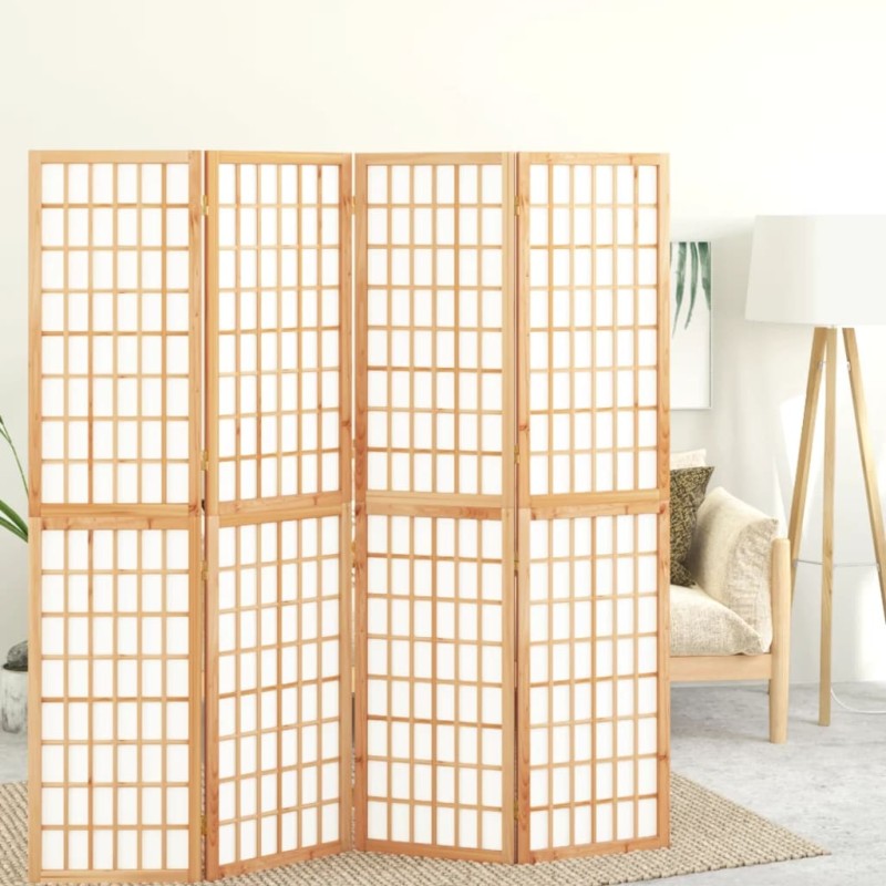 vidaXL Divisorio Pieghevole 4 Pannelli Stile Giapponese 160x170 cm vidaXL Divisorio Pieghevole 4 Pannelli Stile Giapponese 160x170 cm