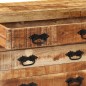 vidaXL Credenza con 3 Cassetti 80x30x65 cm Legno Grezzo Massello Mango
