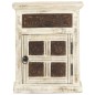 vidaXL Comodino Bianco 40x30x50 cm in Legno Massello di Mango vidaXL Comodino Bianco 40x30x50 cm in Legno Massello di Mango