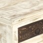 vidaXL Comodino Bianco 40x30x50 cm in Legno Massello di Mango vidaXL Comodino Bianco 40x30x50 cm in Legno Massello di Mango