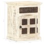vidaXL Comodino Bianco 40x30x50 cm in Legno Massello di Mango vidaXL Comodino Bianco 40x30x50 cm in Legno Massello di Mango