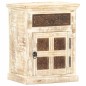 vidaXL Comodino Bianco 40x30x50 cm in Legno Massello di Mango vidaXL Comodino Bianco 40x30x50 cm in Legno Massello di Mango