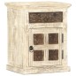 vidaXL Comodino Bianco 40x30x50 cm in Legno Massello di Mango vidaXL Comodino Bianco 40x30x50 cm in Legno Massello di Mango