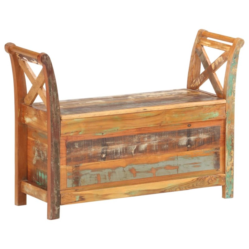 vidaXL Panca da Ingresso 103x33x72 cm in Legno Massello di Recupero vidaXL Panca da Ingresso 103x33x72 cm in Legno Massello di Recupero