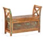 vidaXL Panca da Ingresso 103x33x72 cm in Legno Massello di Recupero vidaXL Panca da Ingresso 103x33x72 cm in Legno Massello di Recupero