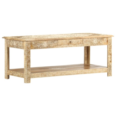 vidaXL Tavolino da Salotto 110x50x45 cm Mango Massello Dipinto a Mano