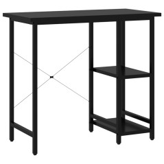 vidaXL Scrivania per Computer Nera 80x40x72 cm in MDF e Metallo