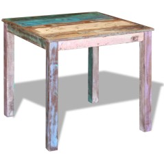 vidaXL Tavolo da Pranzo in Legno Massello di Recupero 80x82x76 cm