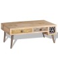 vidaXL Tavolino Salotto con Cassetti Legno Massello Mango 105x55x41 cm vidaXL Tavolino Salotto con Cassetti Legno Massello Mango 105x55x41 cm