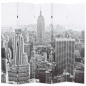 vidaXL Paravento Pieghevole 200x170 cm Stampa New York Bianco e Nero vidaXL Paravento Pieghevole 200x170 cm Stampa New York Bianco e Nero