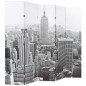 vidaXL Paravento Pieghevole 200x170 cm Stampa New York Bianco e Nero vidaXL Paravento Pieghevole 200x170 cm Stampa New York Bianco e Nero