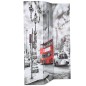 vidaXL Paravento Pieghevole 120x170 cm Stampa Bus Londra Bianco e Nero vidaXL Paravento Pieghevole 120x170 cm Stampa Bus Londra Bianco e Nero