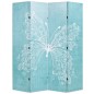 vidaXL Paravento Pieghevole 160x170 cm Stampa Farfalla Blu
