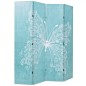 vidaXL Paravento Pieghevole 160x170 cm Stampa Farfalla Blu