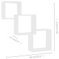 vidaXL Mensole a Muro Cubiche Bianche 68x15x68 cm Legno Multistrato vidaXL Mensole a Muro Cubiche Bianche 68x15x68 cm Legno Multistrato