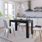 vidaXL Tavolo da Pranzo Nero 120x60x76 cm in Legno Multistrato vidaXL Tavolo da Pranzo Nero 120x60x76 cm in Legno Multistrato